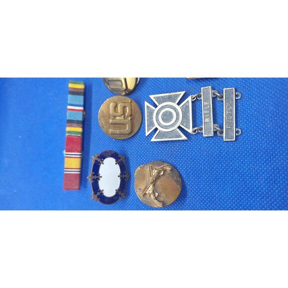 Sterling Silver US Army Shooter Award Rifle Pistol Pin- plus 7 others- vintage - Picture 2 of 6